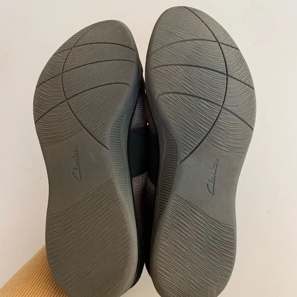 Clarks Cloudsteppers Fabric Comfort Shoe 6W Black Ombré Soft Footbed Orthopedic - Picture 8 of 11